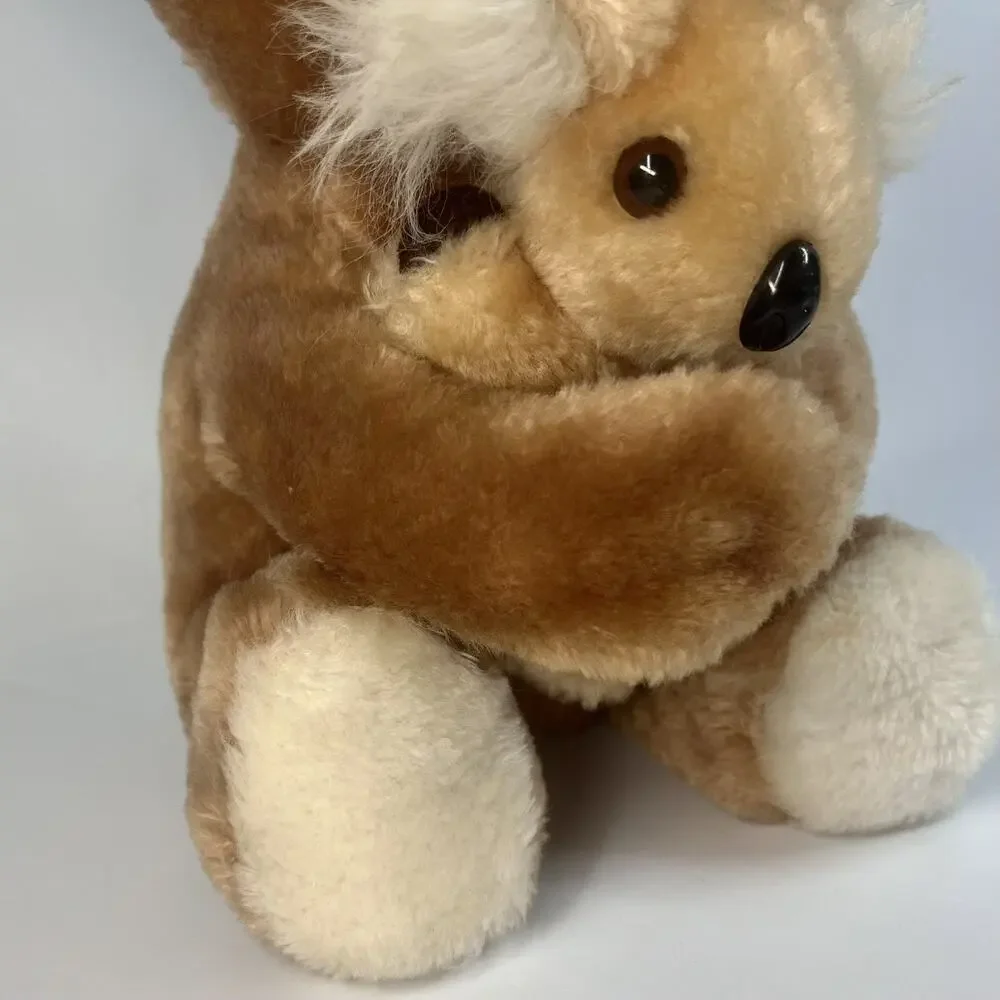 Vintage 1980s Koala Bear Mama & Baby Plush Animal California Stuffed Toys 11”